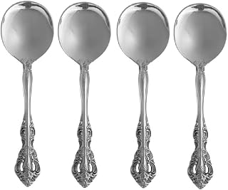 Oneida Michelangelo 18/10 Stainless Steel Round Bowl Soup Spoon (Set of Four)