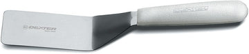 Dexter Russell S172 Sani-Safe (16463) Server and Turner, 4" x 2", Stainless Steel, Offset Blade, Textured, Polypropylene White Handle, NSF Certified, Made in USA