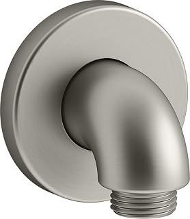 Kohler 22172-BN Purist Stillness Wall-Mount Supply Elbow with Check Valve for Handshower Hose, Handheld Shower Elbow, Vibrant Brushed Nickel