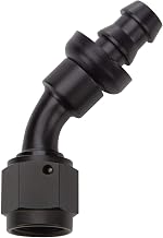 Pushlock Hose End Black 45 Deg Elbow -6