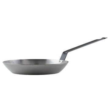 10 3/8" Carbon Steel Fry Pan French by Winco – 11", 0.01 centiliters, Carbon Steel, Black and silver, Model CSFP-11