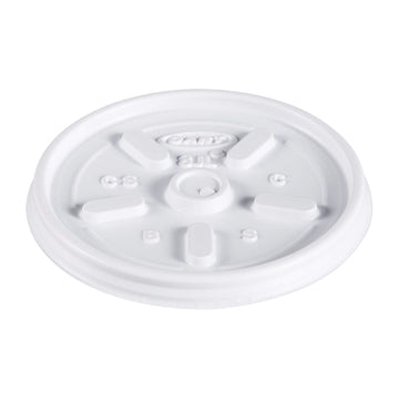 Container Vented Plastic Lids For 8 Ounce Hot/Cold Foam Cups (DAR8JL) Category: Cup Lids by DART – 8 ounces, 8.0 fluid_ounces, Plastic, White