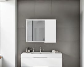 31" Nome Medicine Cabinet with Interior Storage Compartments, White - Bathroom – Wall Mounted Medicine Cabinet with Mirror for Bathroom Walls, Powder Rooms & Small Bathrooms
