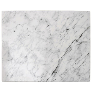 Marble-Look Melamine Deli Riser - 12" L x 24" W x 3/4" H by HUBERT – Large, Melamine, White, Model H0295-MARBLE