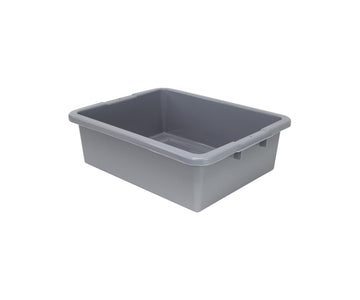 Ribbed Bottom Bussing Tubs Heavy Duty Part Organizer Gray Bins 22" L x 17" W x 7" H 100 Pack by QUANTUM STORAGE SYSTEMS – 22" L x 17" W x 7" H, 2558.5 cubic_inches, Plastic