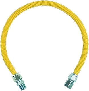 BrassCraft CSSC54-30 K12 ProCoat 1/2" FIP x 1/2" MIP x 30" Stainless Steel Gas Connector 5/8" O.D. (136,000 BTU)