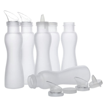 G.E.T. 32 oz. Clear Salad Dressing Bottles with (24) Lids by GET – 32 oz., 32.0 ounces, Polycarbonate, Clear, Pack of 30