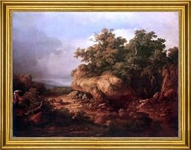 Art Oyster The Elder Karoly Marko The Roman Campagna near Ceraites - 21" x 28" Premium Canvas Print with Gold Frame
