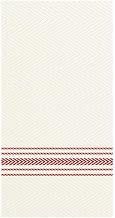 Hoffmaster White/Red Dinner Napkin,1/8 Fold,PK100 FP1110-1 Each