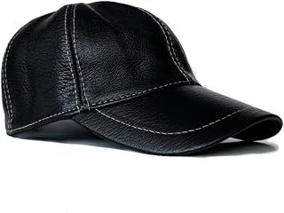 Genuine Leather Baseball Cap 100% Real Lambskin Leather Hat | Ball Cap
