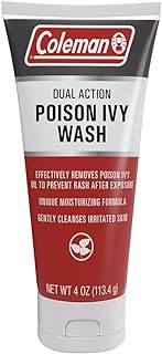Coleman Poison Ivy Wash, Urushiol Removal System for Poison Ivy, Oak, and Sumac, Soothing Cleanser with Moisturizing Hemp Seed Oil, 4oz