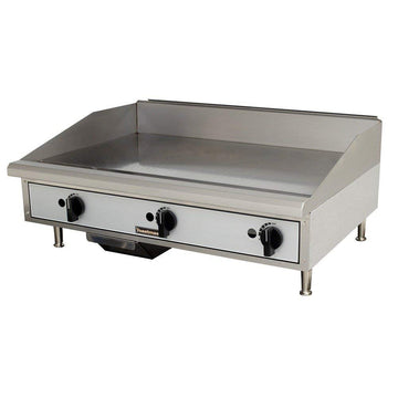 36" Thermostatic Control Gas Griddle by Toastmaster – Stainless Steel, Silver, Model TMGT36