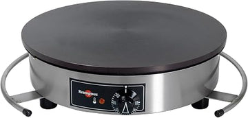 Krampouz Commercial Electric Crepe Maker, 15.75" Cast Iron – KRS CEBIR4110 | 15.75" (40cm) cast iron griddle, thermostatic control, heating indicator light, 122-572°F range