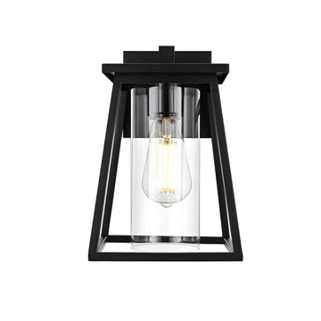 Lambert One Light Outdoor Wall Sconce Black by Lighting Design – Iron, Black, Model OD346W11BK