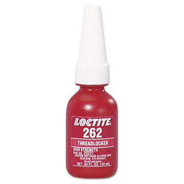 Loctite Red 262 High Strength Thread Locker by Henkel – 0.33 Fl Oz (Pack of 1), Adhesive or Resin-based Material, Red, Model 231926