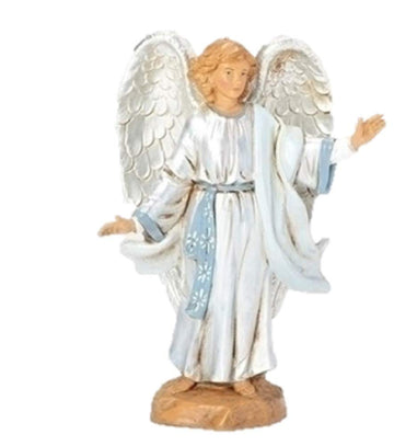 Roman, 5" Angel at The Resurrection FIG Life of Christ by Fontanini – 5", Polymer, White, Model 53514