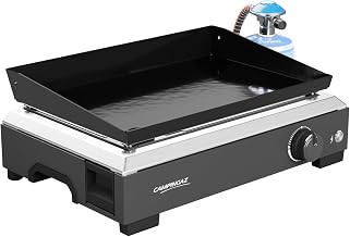 Campingaz Othello 1 CV Gas Plancha Griddle | 2.8 kW Hot Plate | Portable Table BBQ Grill | Enamelled Steel Surface | Burner with BlueFlame Technology for Mediterranean Grilling | Easy Cleaning