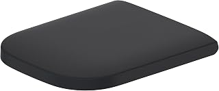 Duravit 0064591300 Happy D.2 Elongated Closed-Front Toilet Seat with Soft Close and Quick Release - Anthracite Matte