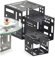 Cal-Mil 1607-7-13 Squared Cube Riser, 7" W x 7" D x 7" H, Black