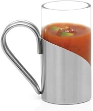 Front of the House DMU011BSS23 Mug, 2.75" Height, 1.5" Diameter, 1.5 oz., Glass/Ss (Pack of 12)