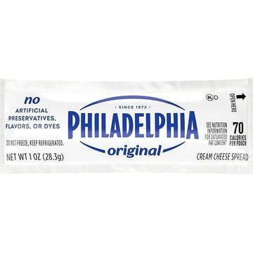Kraft Original Cream Cheese Spread - Pouch by Philadelphia – 0.01 Ounce (Pack of 100), Pack of 100, Model 61120
