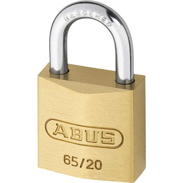 65/20 Padlock by ABUS – 20mm Carded, Alloy Steel, Brass, Model ABU6520C
