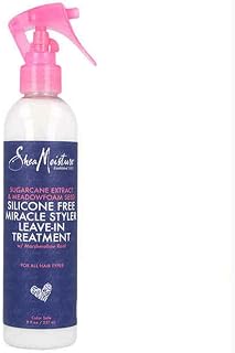Shea Moisture Leave-In Treatment Sugarcane & Meadowfoam 8oz | For dry hair - hydrates, softens and improves manageability with Sugarcane Extract and Meadowfoam Seed.