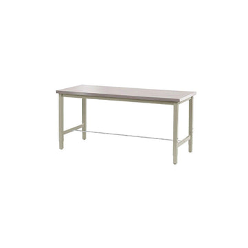 72" W x 30" D Adjustable Height Workbench by Global Industrial – 30"L x 72"W x 4.5"H, Steel, Tan, Model 242263TN