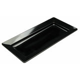 Platter Rectangular Black China Look Melamine - 17 1/2 L x 8 3/4 W x 1 3/4 H by HUBERT – Large, Melamine, Black, Model H0015-BLACK