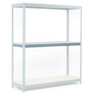 Additional Level For Wide Span Rack 96"Wx24"D Wood Deck 1100 Lb Cap. by Global Industrial – Engineered Wood, Grey, Model 716659