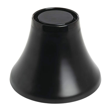 Black Melamine Pedestal - 6 1/2"Dia x 4 7/10"H by HUBERT – Melamine, Black, Model H0289-BLACK