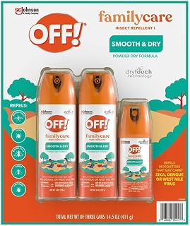OFF! Family Care Insect Repellent, Smooth & Dry Travel Aerosol Sprays, 6 oz. + 2.5 oz.