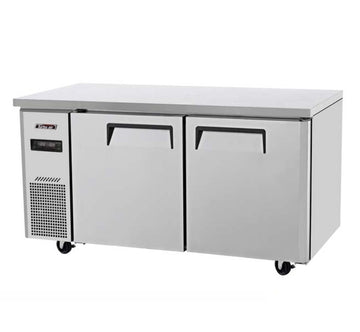 2 Door Dual Temp Undercounter Refrigerator/Freezer by Turbo Air – 12.8 cubic_feet, Silver, Model JURF-60