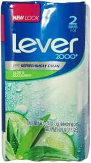 Lever 2000 Refreshing Bar Soap, Fresh Aloe & Cucumber 4 oz, 2 ea (Pack of 3)