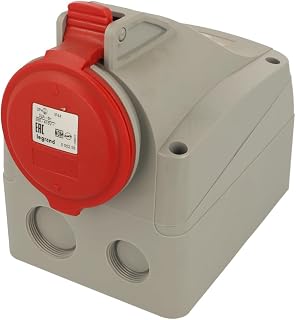 555258 | LEGRAND SURF Socket 400V 32A 3P+E IP44 | Pack of 10