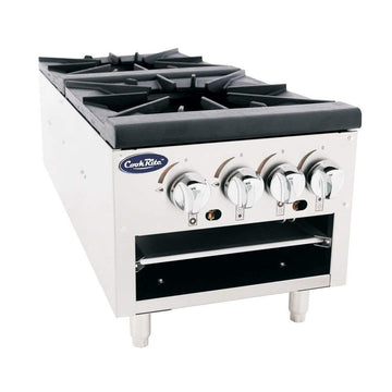 Atosa CookRite ATSP-18-2L 18" Heavy Duty Countertop Hot Plate Stock Pot Range for Food Truck | 17.9"H x 18"W x 41.7"D by Cook Rite – Stainless Steel, Model ATSP-18-2L-NG