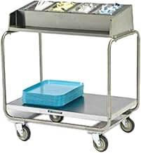 216 Tray & Silver Cart with (5) 1/4 Size Pans, Open Style, for (130) 16" x 22" Trays