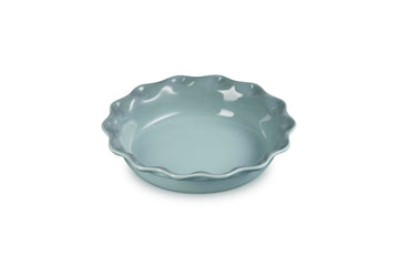 Le Creuset Stoneware Fluted Pie Dish, 9 Inch, Sea Salt