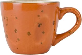 Tuxton Artisan Geode Geode Coral Reactive Natural 3-1/2-Ounce Espresso Cup, Case of 24, Orange; Scratch Resistant; Chip Resistant; Lead & Cadmium Free; Dishwasher, Microwave, Oven Safe