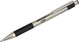 AbilityOne 7520017024609 - SKILCRAFT®/Zebra® Stainless-Steel Retractable Gel Pen - Black Ink - Medium Point - 2 units