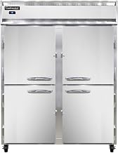 2RE-SA-HD Extra-Wide Two Section Reach In Refrigerator, 57" W, Stainless Exterior & Half-Height Doors
