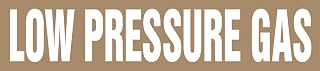 Accuform RPK489SSD Self-Stick "Low Pressure Gas" Pipe Marker for 2-1/2" to 6" OD Pipe, White on Brown, 2-1/2" H x 12" W