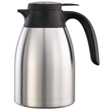 FCC12SS, Beverage Carafe, 1.2 Liter Capacity, Brushed Stainless Interior & Exterior (Case of 6) by Service Ideas – 1.2 liters, Silver, Pack of 6