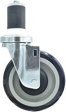 BK Resources 5" Polyurethane 1-1/2" Expanding Stem Swivel Caster for Work Tables, NSF, 300lb Capacity Per Wheel