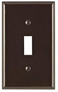 Leviton 1-Gang Toggle Device Switch Wallplate, Standard Size, Thermoplastic Nylon, Device Mount, 80701, Brown
