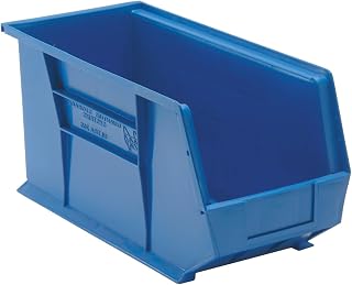 QUANTUM STORAGE SYSTEMS K-QUS265BL-2 2-Pack Ultra-Stack and Hang Bins, 18 inch x 8-1/4 inch x 9 inch, Blue