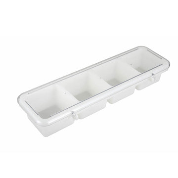 Condiment Holder by Winco – 4.0 pints, Plastic, White, Model BC-4P