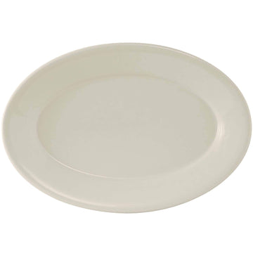 Reno 11-5/8" x 8" Eggshell Oval Platter by Tuxton – Large, White, Pack of 12, Model TRE-013