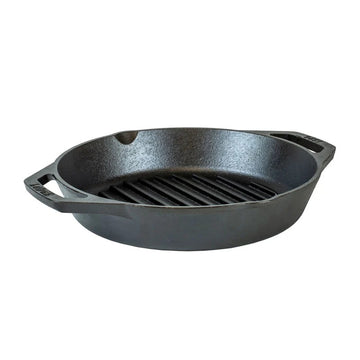 Lodge L10GPL Cast Iron Grill Pan, 3 qt., Black - Default Title