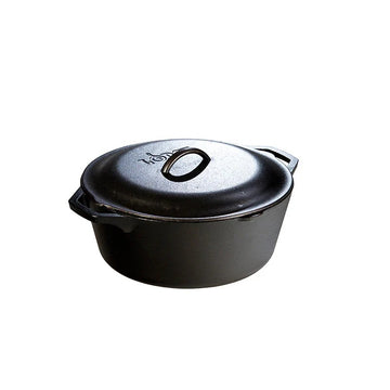Lodge Cast Iron Dutch Oven, Black - 5 qt.